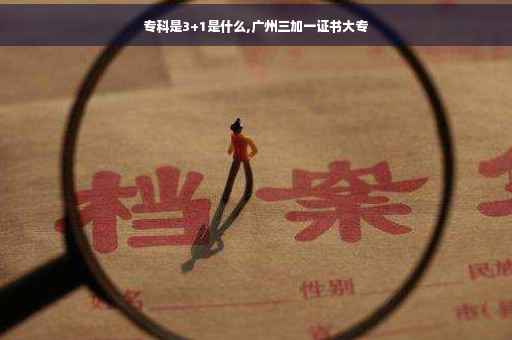 专科是3+1是什么,广州三加一证书大专
