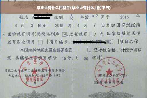毕业证有什么用初中(毕业证有什么用初中的)