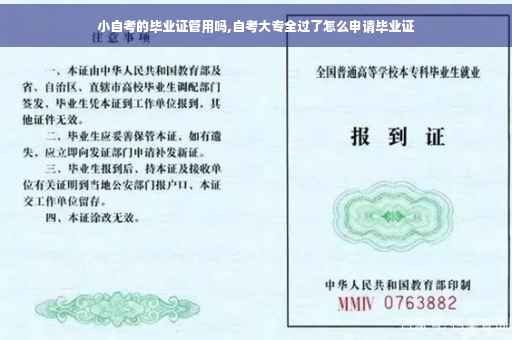 小自考的毕业证管用吗,自考大专全过了怎么申请毕业证