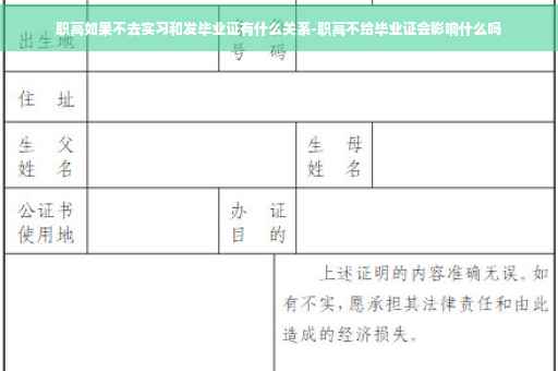 职高如果不去实习和发毕业证有什么关系-职高不给毕业证会影响什么吗