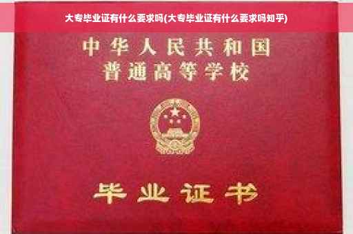 大专毕业证有什么要求吗(大专毕业证有什么要求吗知乎)
