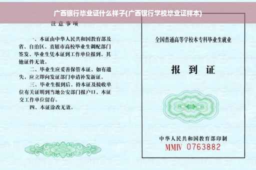 广西银行毕业证什么样子(广西银行学校毕业证样本)