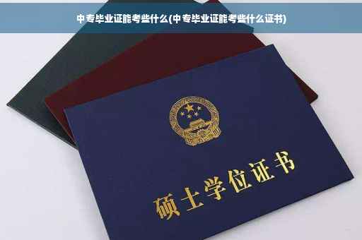 中专毕业证能考些什么(中专毕业证能考些什么证书)