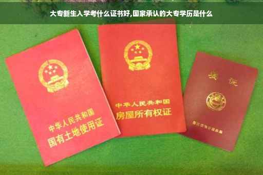大专新生入学考什么证书好,国家承认的大专学历是什么