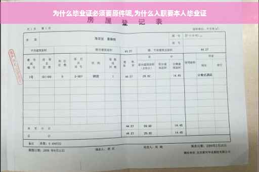 为什么毕业证必须要原件呢,为什么入职要本人毕业证