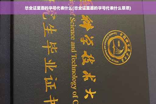 毕业证里面的字号代表什么(毕业证里面的字号代表什么意思)