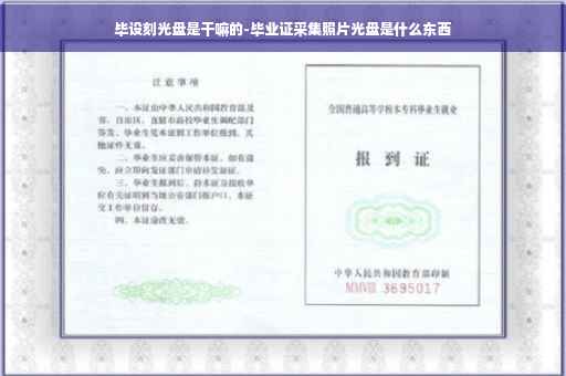 毕设刻光盘是干嘛的-毕业证采集照片光盘是什么东西