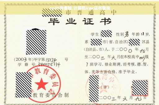 cp29咋参加,计算机icpc证书查询