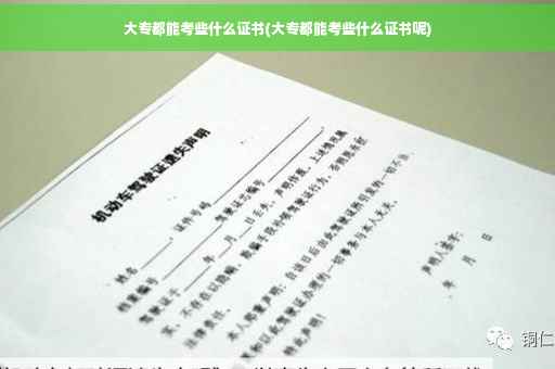 大专都能考些什么证书(大专都能考些什么证书呢)