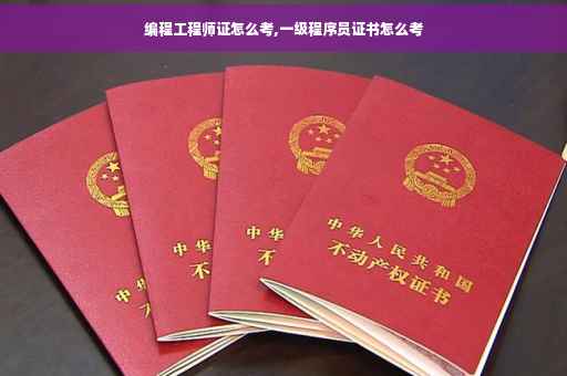 编程工程师证怎么考,一级程序员证书怎么考