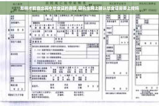 怎样才能查出高中毕业证的真假,研究生网上确认毕业证需要上传吗