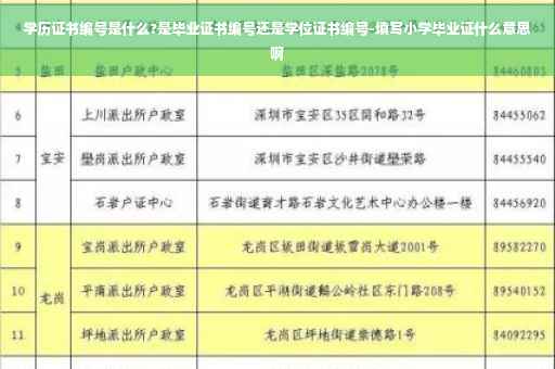 学历证书编号是什么?是毕业证书编号还是学位证书编号-填写小学毕业证什么意思啊