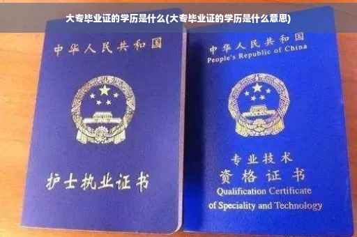 大专毕业证的学历是什么(大专毕业证的学历是什么意思)