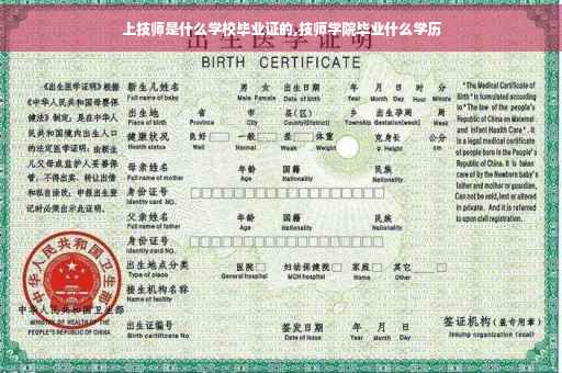 上技师是什么学校毕业证的,技师学院毕业什么学历