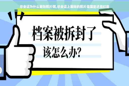 毕业证为什么要贴照片呢,毕业证上面贴的照片是蓝底还是红底