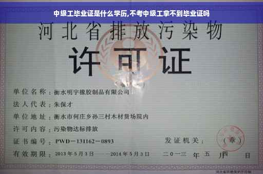 中级工毕业证是什么学历,不考中级工拿不到毕业证吗
