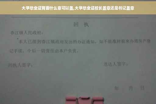 大学毕业证背面什么章可以盖,大学毕业证校长盖章还是书记盖章