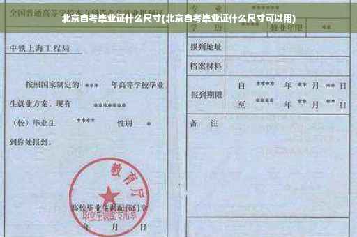 北京自考毕业证什么尺寸(北京自考毕业证什么尺寸可以用)
