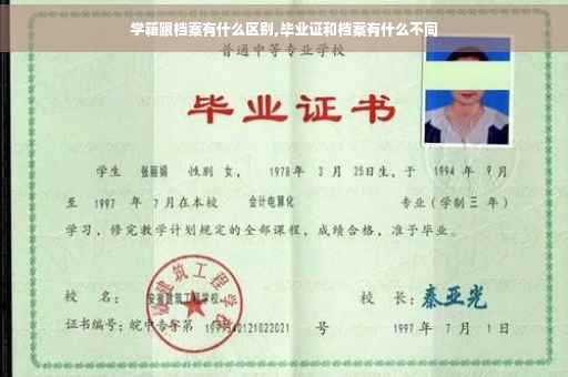 学籍跟档案有什么区别,毕业证和档案有什么不同