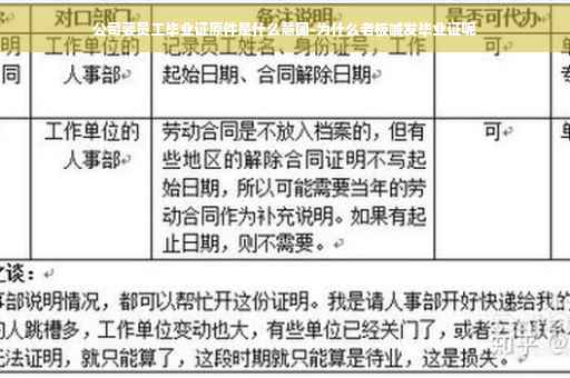 公司要员工毕业证原件是什么意国-为什么老板喊发毕业证呢