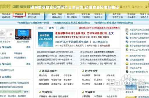 动漫专业毕业证书图片大全高清,动漫专业须考那些证