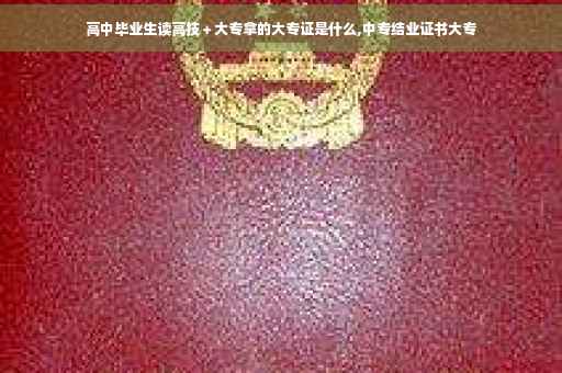 高中毕业生读高技＋大专拿的大专证是什么,中专结业证书大专
