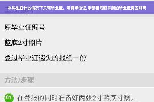 本科生在什么情况下只有毕业证，没有学位证,学硕和专硕拿到的毕业证有区别吗