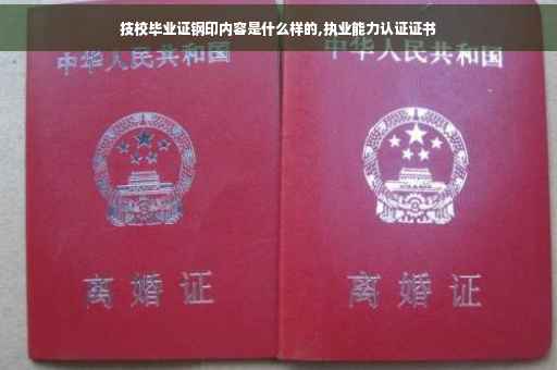 技校毕业证钢印内容是什么样的,执业能力认证证书