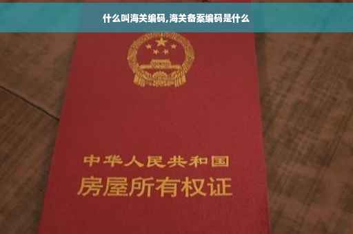 什么叫海关编码,海关备案编码是什么