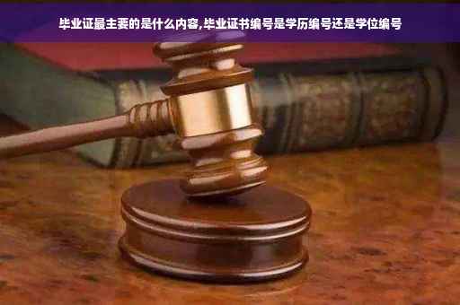 毕业证最主要的是什么内容,毕业证书编号是学历编号还是学位编号
