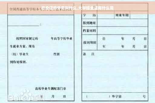 毕业证的外壳叫什么,大学结业证有什么用