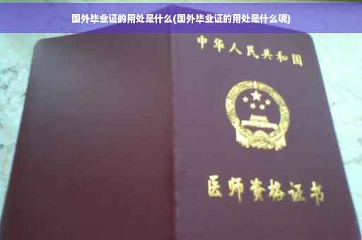国外毕业证的用处是什么(国外毕业证的用处是什么呢)