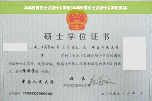 本科没有毕业证算什么学历(本科没有毕业证算什么学历类型)