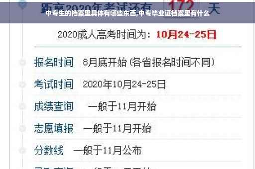 中专生的档案里具体有哪些东西,中专毕业证档案里有什么