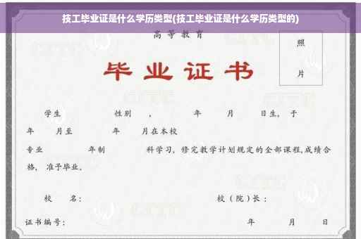 技工毕业证是什么学历类型(技工毕业证是什么学历类型的)
