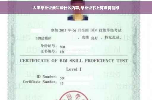 大学毕业证要写些什么内容,毕业证书上有没有钢印