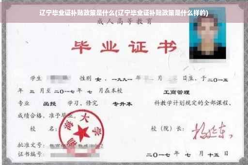 辽宁毕业证补贴政策是什么(辽宁毕业证补贴政策是什么样的)