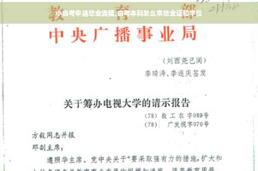 小自考申请毕业流程,自考本科怎么拿毕业证和学位