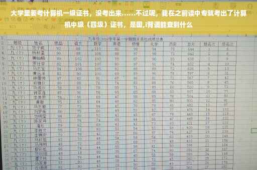 大学里要考计算机一级证书，没考出来……不过呢，我在之前读中专就考出了计算机中级（四级）证书，是国,i背调能查到什么