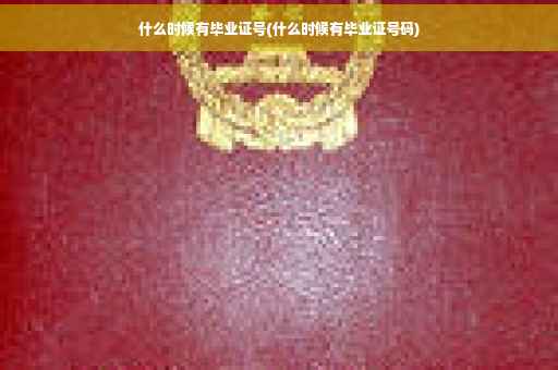 什么时候有毕业证号(什么时候有毕业证号码)