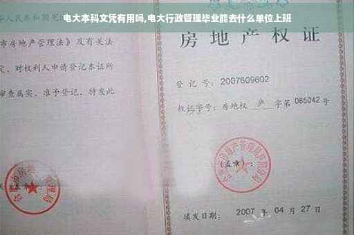 电大本科文凭有用吗,电大行政管理毕业能去什么单位上班