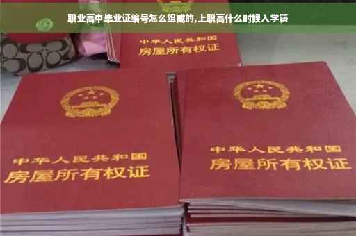 职业高中毕业证编号怎么组成的,上职高什么时候入学籍