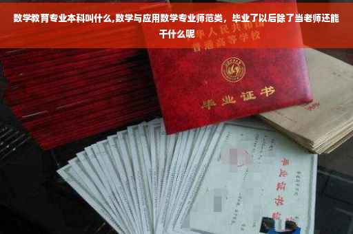 数学教育专业本科叫什么,数学与应用数学专业师范类，毕业了以后除了当老师还能干什么呢