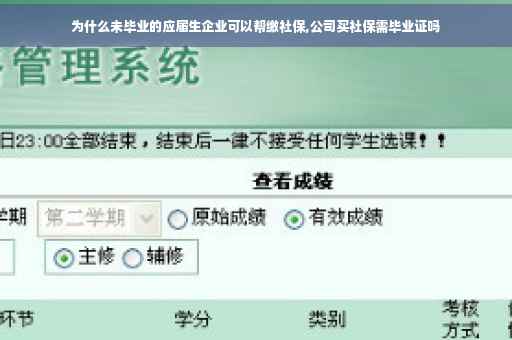 为什么未毕业的应届生企业可以帮缴社保,公司买社保需毕业证吗