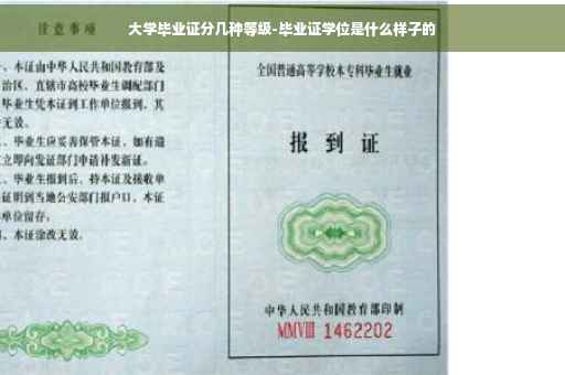 大学毕业证分几种等级-毕业证学位是什么样子的