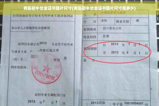 青岛初中毕业证书图片尺寸(青岛初中毕业证书图片尺寸是多少)
