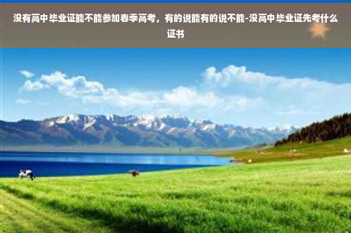 没有高中毕业证能不能参加春季高考，有的说能有的说不能-没高中毕业证先考什么证书