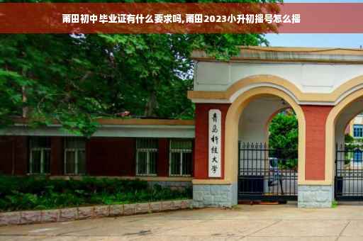 莆田初中毕业证有什么要求吗,莆田2023小升初摇号怎么摇