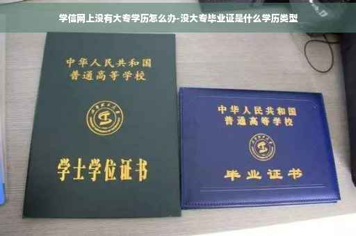 学信网上没有大专学历怎么办-没大专毕业证是什么学历类型