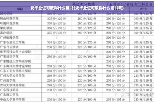 凭毕业证可取得什么证书(凭毕业证可取得什么证书呢)